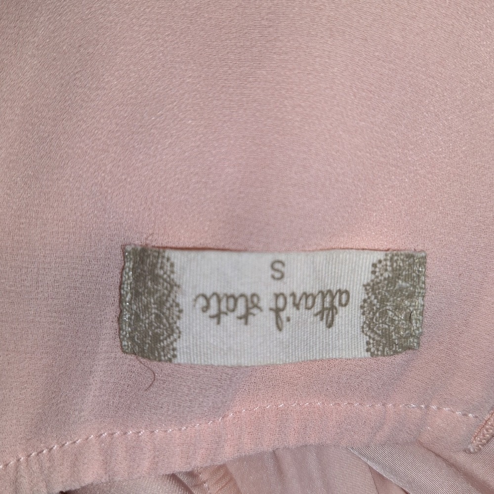 Valentine's Day Altar'd State Light Pink Puff Sleeve Mini Dress S Coquette Fairy - Picture 15 of 16